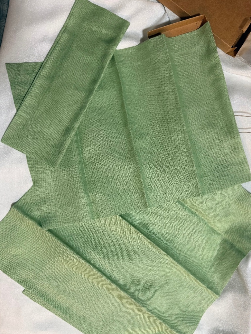 Solino Home 100% Linen Green Placemats 14x19 Set of 4 New in Box
